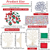 Olycraft DIY Christmas Tree Display Decorations DIY-OC0010-43-2