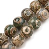 Natural Tibetan 3-Eye dZi Agate Beads Strands G-A240-A03-01-1