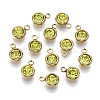 PVD Vacuum Plating 201 Stainless Steel Rhinestone Charms LS-X-STAS-S068-11G-2