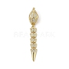 Brass Micro Pave Clear Cubic Zirconia Snap Clasps KK-Z078-37G-1