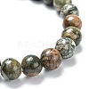 Natural Rhyolite Jasper Stretch Beaded Bracelets G-A185-01S-4