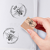 CRASPIRE 1Pc Beechwood Stamps & 1Pc Resin Stamp Sheet DIY-CP0007-96H-4