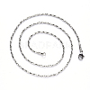 304 Stainless Steel Coreana Chain Necklace NJEW-S420-006A-P-2