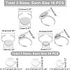 Unicraftale DIY Flat Round Cuff Ring Making Kit DIY-UN0003-46-2