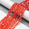 Transparent Electroplate Glass Beads Strands GLAA-F029-3mm-C14-4