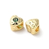 Valentine's Day Brass Micro Pave Cubic Zirconia Beads KK-P256-10G-04-2