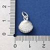925 Sterling Silver Sea Animal Shell Shape Charms STER-E071-02S-03-3
