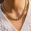 304 Stainless Steel Drop Link Chain Necklaces for Women EA0353-2-1