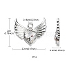 Rack Plating Alloy Glass Pendants FIND-YW0001-85C-4
