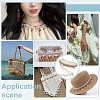 Polyester with Resin Shell Shape & Starfish Charm Lace Ribbon OCOR-WH0078-398-1-5