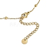 PVD Vacuum Plating 304 Stainless Steel Bowknot Pendant Satellite Chain Necklaces NJEW-I129-06G-3