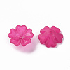 Transparent Frosted Acrylic Bead Caps X-MACR-S371-04A-706-2
