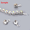 2.5mm Wide Silver Color Plated Grade A Garment Decorative Trimming Brass Crystal Rhinestone Cup Strass Chains X-CHC-S8-S-2
