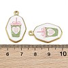 Printed 304 Stainless Steel Enamel Pendants SA-CBA1ED9-21G-02-3