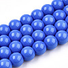 Opaque Solid Color Glass Beads Strands GLAA-T032-P6mm-11-1
