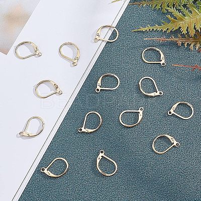PVD Vacuum Plating 304 Stainless Steel Leverback Earring Findings STAS-UN0018-12G-1