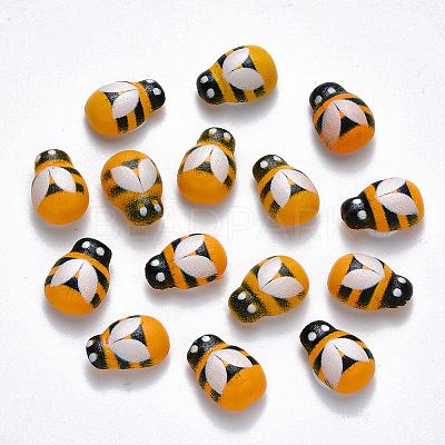 Spray Painted Maple Wood Cabochons X-WOOD-N005-05B-01-1