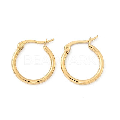 Ion Plating(IP) 304 Stainless Steel Hoop Earrings EJEW-N0016-11G-B-1
