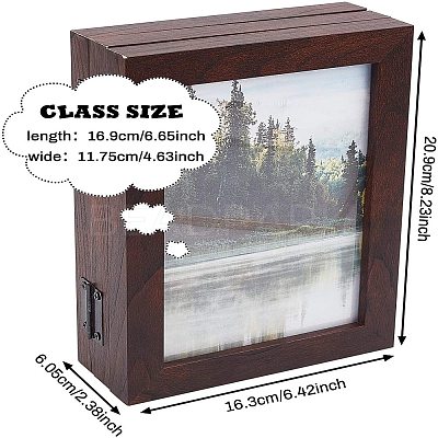 Hinged Wood Picture Frames Box DIY-WH0162-27B-1