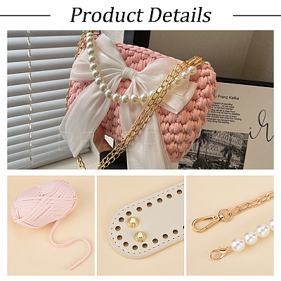 DIY Women's Bowknot Crossbody Bag Making Kits PURS-WH0005-58V-1