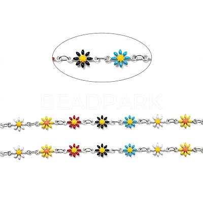 304 Stainless Steel Flower Link Chain CHS-E011-01P-01-1