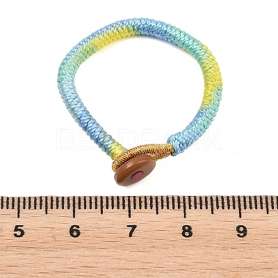 Handwoven Gradient Braided Polyester Cord Pendant Decorations HJEW-F026-01A-1