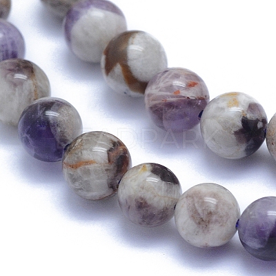 Natural Chevron Amethyst Beads Strands X-G-L552H-06A-1