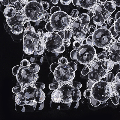 Transparent Acrylic Pendants X-TACR-T005-11A-1