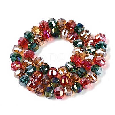 Electroplate Transparent Glass Beads Strands EGLA-N022-14A-B01-1