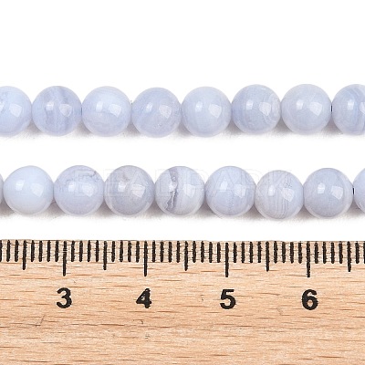 Natural Blue Lace Agate Beads Strands G-D106-A01-6mm-1