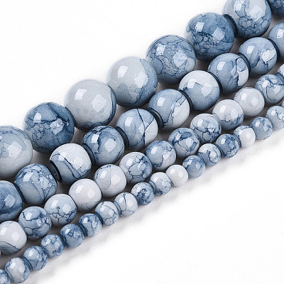 Baking Paint Glass Beads X1-DGLA-N003-8mm-C07-1