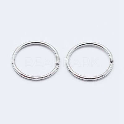 Anti-Tarnish Rhodium Plated 925 Sterling Silver Open Jump Rings STER-F036-02P-0.3x4mm-1