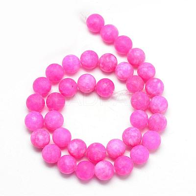 Natural White Jade Bead Strands G-R297-10mm-55-1