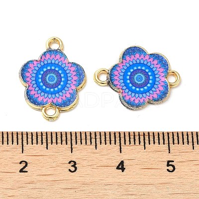 Printed Alloy Enamel Connector Charms ENAM-CJC0020-28F-1