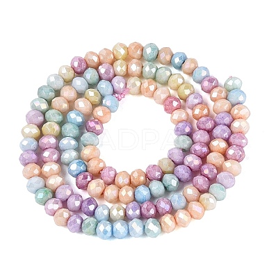 Anti-Tarnish Electroplate Rondelle Glass Beads Strands EGLA-T021-3mm-17-17-1