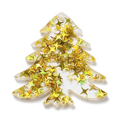 Christmas Theme Opaque Printed Acrylic Pendants SACR-Z005-02F-1