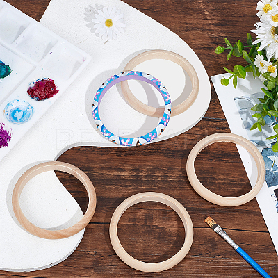 12Pcs Unfinished Wood Bangles BJEW-AR0001-07-1