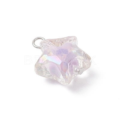 Acrylic with ABS Plastic Imitation Pearl Pendants PALLOY-JF04503-01-1