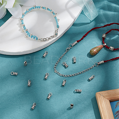 200Pcs Tibetan Style Alloy Cord Ends TIBE-NB0001-29AS-1