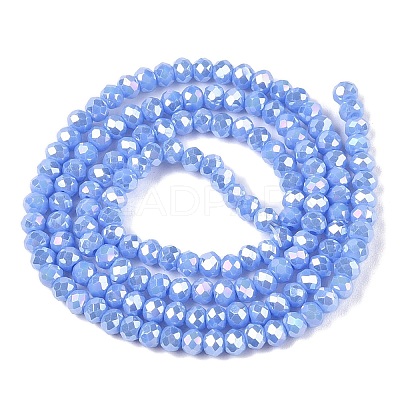 Electroplate Glass Beads Strands EGLA-A044-P2mm-B17-1