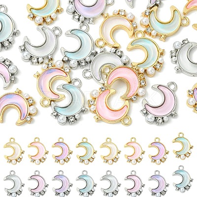 10Pcs Alloy Glass Pendants FIND-YW0008-90A-1