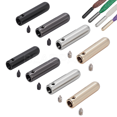 4 Colors Alloy Drawstring Cord End Cap FIND-NB0005-87B-1