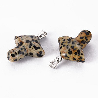 Natural Dalmatian Jasper Pendants X-G-R480-02E-1
