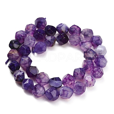 Natural Agate(Dyed & Heated) Beads Strands G-K425-B03-01-1