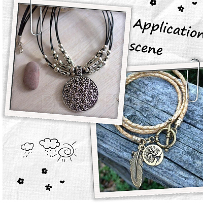 80Pcs 8 Styles Tibetan Style Alloy Cord End FIND-SC0020-98D-1