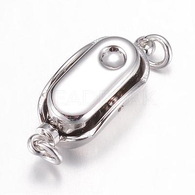 Tarnish Resistant 304 Stainless Steel Box Clasps STAS-G071-49P-1