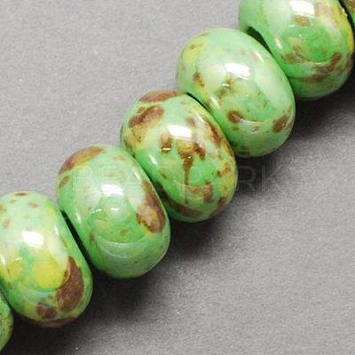 Handmade Porcelain European Beads X-OPDL-Q099-6-1