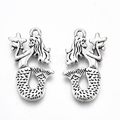Tibetan Style Alloy Pendants X-TIBE-S323-084AS-RS-1
