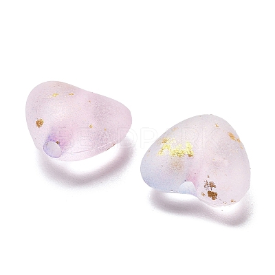 Frosted Transparent Acrylic Beads OACR-F013-05-1