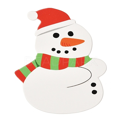 Christmas Theme Snowman Shape Paper Candy Lollipops Cards CDIS-I003-01-1